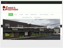 Tablet Screenshot of mikesfeedfarm.com